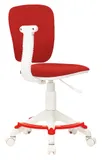Кресло детское Бюрократ CH-W204/F красный 26-22 крестов. пластик подст.для ног пластик белый