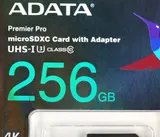 Флеш карта microSDXC 256GB A-Data AUSDX256GUI3V30SA2-RA1 Premier Pro + adapter