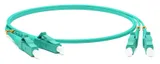 Патч-корд Hyperline FC-D2-503-LC/PR-LC/PR-H-2M-LSZH-AQ 2x50/125 OM3 LC дуплекс-LC дуплекс 2м LSZH аквамарин
