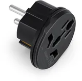 Адаптер-переходник Buro BU-PA01-B (1 розетка) черный (пакет ПЭ)