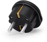 Адаптер-переходник Buro BU-PA01-B (1 розетка) черный (пакет ПЭ)