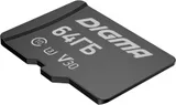 Флеш карта microSDXC 64GB Digma CARD30 V30 + (DGFCA064A03)