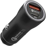 Автомобильное зар./устр. Wiiix UCC-4-2-04-96 2.4A (QC) USB-C/USB-A универсальное черный