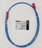 Патч-корд Hyperline PC-LPM-UTP-RJ45-RJ45-C5e-1M-LSZH-BL UTP RJ-45 вил.-вилка RJ-45 кат.5E 1м синий LSZH 24AWG