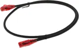 Патч-корд Hyperline PC-LPM-UTP-RJ45-RJ45-C5e-1M-LSZH-BK UTP RJ-45 вил.-вилка RJ-45 кат.5E 1м черный LSZH 24AWG