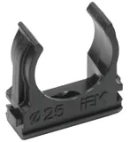 Держатель IEK CTA10D-CF25-K02-100 односторонний с защелкой 25мм полистирол черный (упак.:1шт)