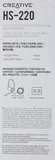 Наушники с микрофоном Creative HS-220 черный 2.4м накладные USB оголовье (51EF1070AA000)