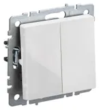 Выключатель IEK Brite ВС10-2-0-БрБ скрыт. 2кл. IP20 белый (упак.:1шт) (BR-V20-0-10-K01)