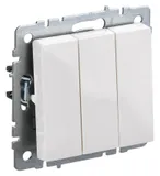 Выключатель IEK Brite ВС10-3-0-БрБ скрыт. 3кл. IP20 белый (упак.:1шт) (BR-V30-0-10-K01)