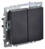 Выключатель IEK Brite ВС10-2-0-БрЧ скрыт. 2кл. IP20 черный (упак.:1шт) (BR-V20-0-10-K02)