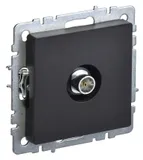 Розетка телев. IEK Brite РТВ11-0-БрЧ BR-A10-O-K02 1 розетка концевая одинар. скрыт. черный (упак.:1шт)