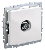 Розетка телев. IEK Brite РТВ10-0-БрБ BR-A10-P-K01 1 розетка проходная одинар. скрыт. белый (упак.:1шт)