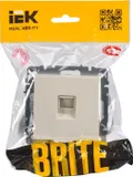 Розетка комп. IEK Brite РК10-БрКр BR-K10-1-K10 одинар. скрыт. штор. IP20 бежевый (упак.:1шт)