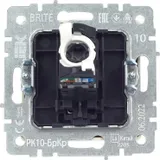 Розетка комп. IEK Brite РК10-БрКр BR-K10-1-K10 одинар. скрыт. штор. IP20 бежевый (упак.:1шт)