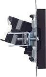 Розетка комп. IEK Brite РК10-БрЧ BR-K10-1-K02 одинар. скрыт. штор. IP20 черный (упак.:1шт)