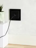Розетка комп. IEK Brite РК10-БрЧ BR-K10-1-K02 одинар. скрыт. штор. IP20 черный (упак.:1шт)