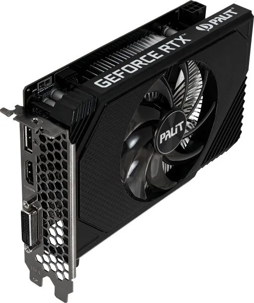 Видеокарта Palit PCI-E 4.0 PA-RTX3050 STORMX NVIDIA GeForce RTX 3050 8Gb 128bit GDDR6 1552/14000 DVIx1 HDMIx1 DPx1 HDCP Ret