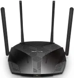 MERCUSYS AX3000 Двухдиапазонный Wi-Fi 6 роутер, до 574 Мбит/с на 2,4 ГГц + до 2402 Мбит/с на 5 ГГц,  4 фиксированные внешние антенны, 3 гигабитных порта LAN, 1 гигабитный порт WAN