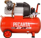 Компрессор поршневой Ресанта КП-50/400М масляный 400л/мин 50л 2500Вт красный/черный