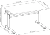 Стол детский Cactus CS-KD-LBL столешница МДФ голубой 100x80x60см