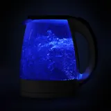 Чайник электрический Kitfort КТ-6167 1.8л. 2200Вт белый/фиолетовый корпус: стекло/пластик