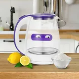 Чайник электрический Kitfort КТ-6167 1.8л. 2200Вт белый/фиолетовый корпус: стекло/пластик