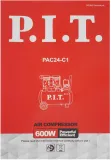 Компрессор поршневой P.I.T. PAC24-C1 безмасляный 110л/мин 24л 600Вт черный/красный