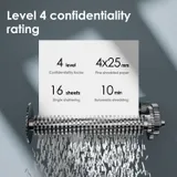 Шредер Deli ET053 белый с автоподачей (секр.P-4) фрагменты 16лист. 23лтр.