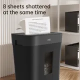 Шредер Deli ET023 черный с автоподачей (секр.P-4) фрагменты 8лист. 15лтр.