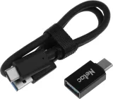 SSD накопитель Netac Z SLIM Black 250GB USB 3.2 Gen 2 Type-C External SSD, R/W up to 550MB/480MB/s,with USB-C to USB-A cable and USB-A to USB-C adapter 3Y wty