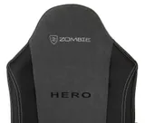 Кресло игровое Zombie Hero серый ткань/эко.кожа крестов. пластик