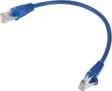 Патч-корд Buro UTP 4 пары cat.5E CCA molded 0.25м голубой RJ-45 (m)-RJ-45 (m)