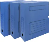 Короб архивный Silwerhof микрогофрокартон корешок 75мм A4 синий (упак.:3шт)