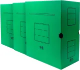 Короб архивный Silwerhof микрогофрокартон корешок 150мм зеленый (упак.:3шт)