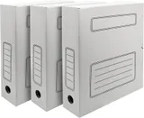 Короб архивный Silwerhof микрогофрокартон корешок 75мм A4 белый (упак.:3шт)