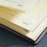 Блокнот Deli EN141LPINK A5 210х143мм искусст. кожа 112л линейка мягкая обложка розовый