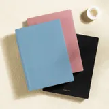 Блокнот Deli EN141LPINK A5 210х143мм искусст. кожа 112л линейка мягкая обложка розовый