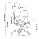 Кресло Cactus CS-CHR-MC01-LGN салатовый сет./эко.кожа с подголов. крестов. пластик подст.для ног