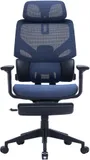 Кресло Cactus CS-CHR-MC01-BL синий сет./эко.кожа с подголов. крестов. пластик подст.для ног