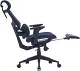 Кресло Cactus CS-CHR-MC01-BL синий сет./эко.кожа с подголов. крестов. пластик подст.для ног