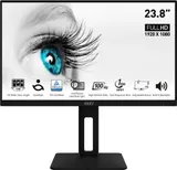 Монитор MSI PRO MP242AP 23.8" 16:9 FHD(1920x1080) IPS Flat,1ms(MPRT),1000:1,100M:1,300nit,178/178,HDMI 1.4,DP 1.2,VGA(D-Sub),Speaker,Tilt,Swivel,Height,Pivot,VESA,100Hz,Black,1y war-ty