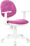 Кресло детское Бюрократ CH-W356AXSN малиновый Light-15 крестов. пластик пластик белый