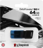 Флеш Диск Kingston 64Gb DataTraveler 80 M Type-C DT80M/64GB USB3.2 черный