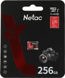 Носитель информации Netac P500 Extreme PRO 256GB MicroSDXC V30/A1/C10 up to 100MB/s, retail pack card only