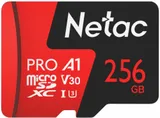 Носитель информации Netac P500 Extreme PRO 256GB MicroSDXC V30/A1/C10 up to 100MB/s, retail pack card only