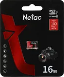 Носитель информации Netac P500 Extreme PRO 16GB MicroSDHC V10/U1/C10 up to 100MB/s, retail pack card only