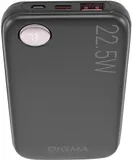 Мобильный аккумулятор Digma DGPF10B 10000mAh QC3.0/PD3.0 22.5W 3A USB-A/USB-C черный (DGPF10B22PBK)