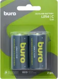 Батарея Buro Alkaline LR14 C 7500mAh (2шт) блистер