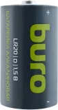 Батарея Buro Alkaline LR20 D 18000mAh (2шт) блистер