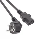 Кабель Premier 5-280L IEC C13 Евровилка угловой 3м (5-280L(0.5) 3.0) черный (Bulk)